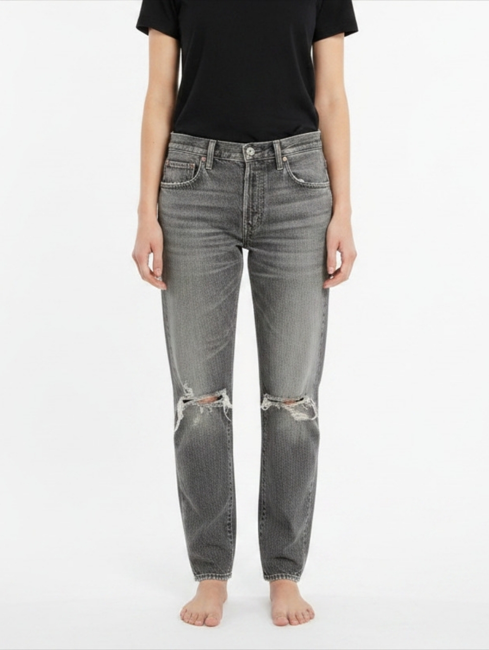 Citizens Of Humanity | Grey Distressed High-Rise Women’s Jeans